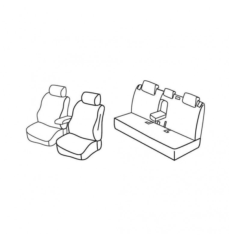 Set coprisedili Superior - Beige - compatibile per Nissan Note (10/13>10/17) Tekna