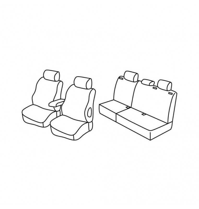 Set coprisedili Superior - Beige - compatibile per Opel Astra H Sports Tourer (03/04>10/10)