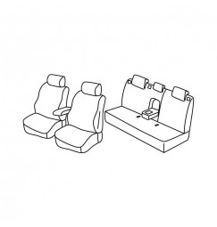 Set coprisedili Superior - Nocciola - compatibile per Opel Astra J 5p (11/12>10/15)