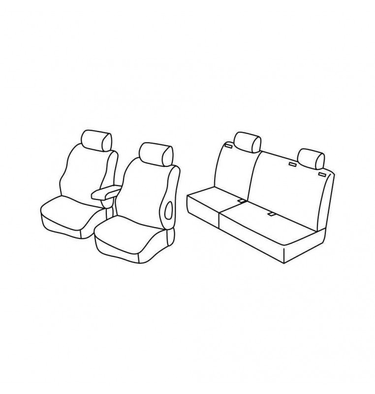 Set coprisedili Superior - Beige - compatibile per Opel Astra H Sports Tourer (03/04>10/10)