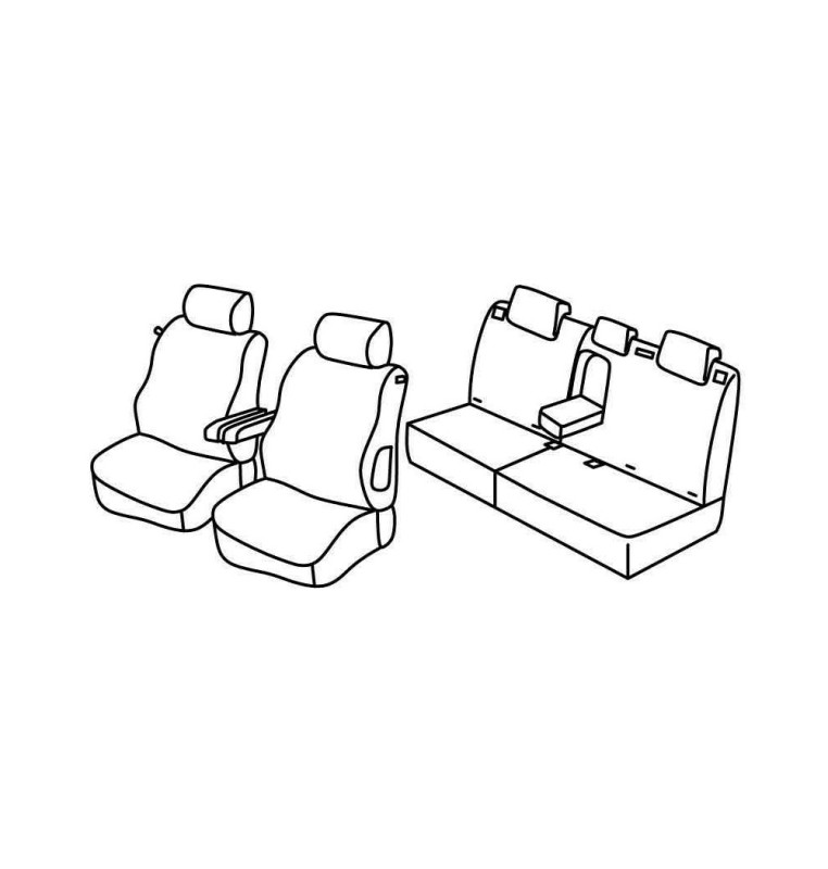 Set coprisedili Superior - Nocciola - compatibile per Peugeot 307 3p (06/01>08/07)