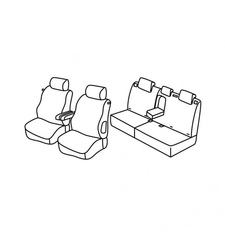 Set coprisedili Superior - Nocciola - compatibile per Peugeot 307 3p (06/01>08/07) dal 2006