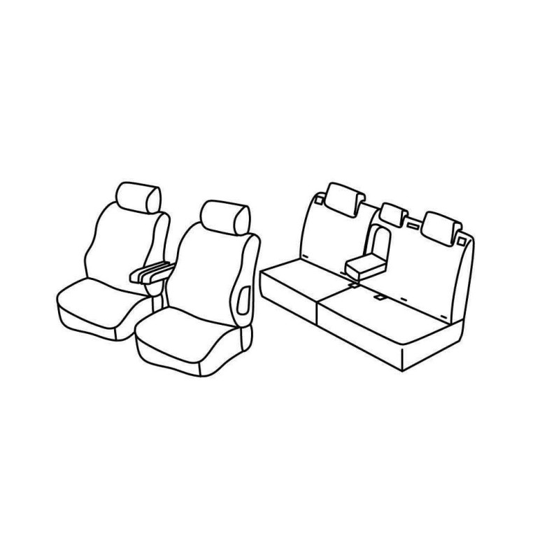 Set coprisedili Superior - Nocciola - compatibile per Peugeot 307 5p (06/01>08/07)