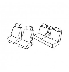 Set coprisedili Superior - Nocciola - compatibile per Peugeot 307 5p (06/01>08/07) dal 2006