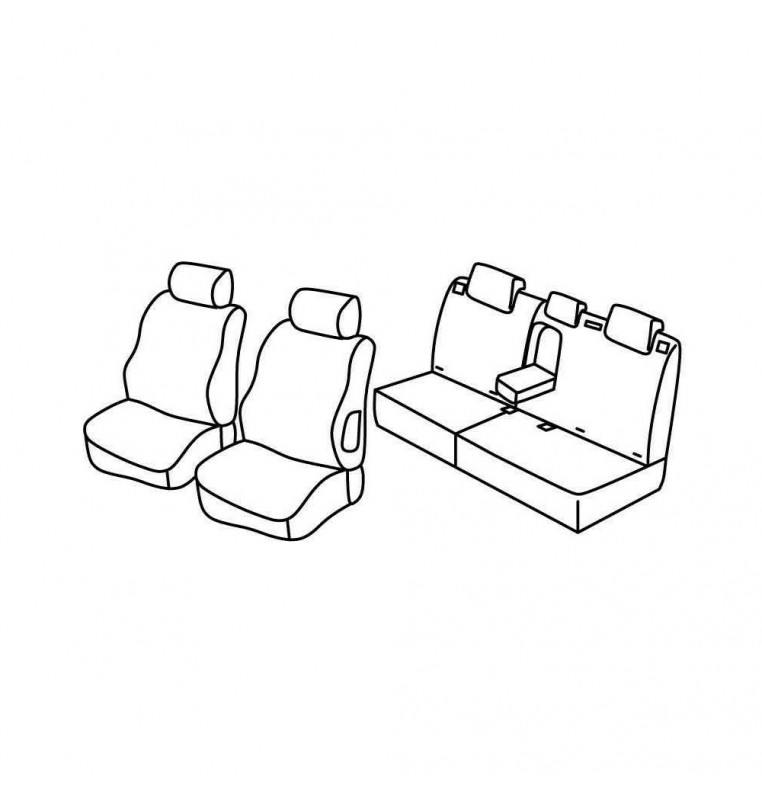 Set coprisedili Superior - Nocciola - compatibile per Peugeot 307 5p (06/01>08/07) dal 2006