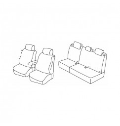 Set coprisedili Superior - Grigio/Nero - compatibile per Peugeot 307 3p (06/01>08/07) dal 2006