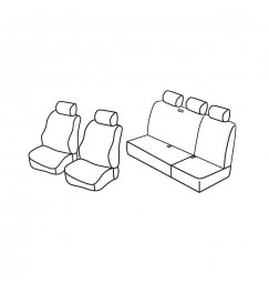 Set coprisedili Superior - Nocciola - compatibile per Renault Kangoo 5p (01/97>01/08)