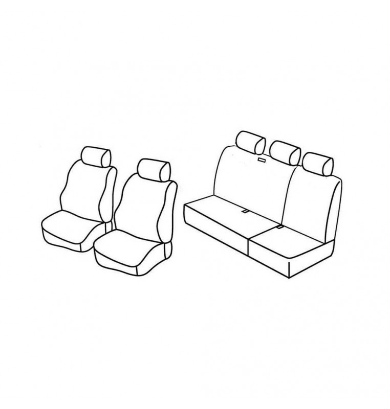 Set coprisedili Superior - Nocciola - compatibile per Renault Kangoo 5p (01/97>01/08)