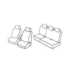 Set coprisedili Superior - Nocciola - compatibile per Renault Kangoo 5p (02/08>05/21)