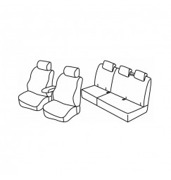 Set coprisedili Superior - Nocciola - compatibile per Renault Kangoo 5p (02/08>05/21) Maxi