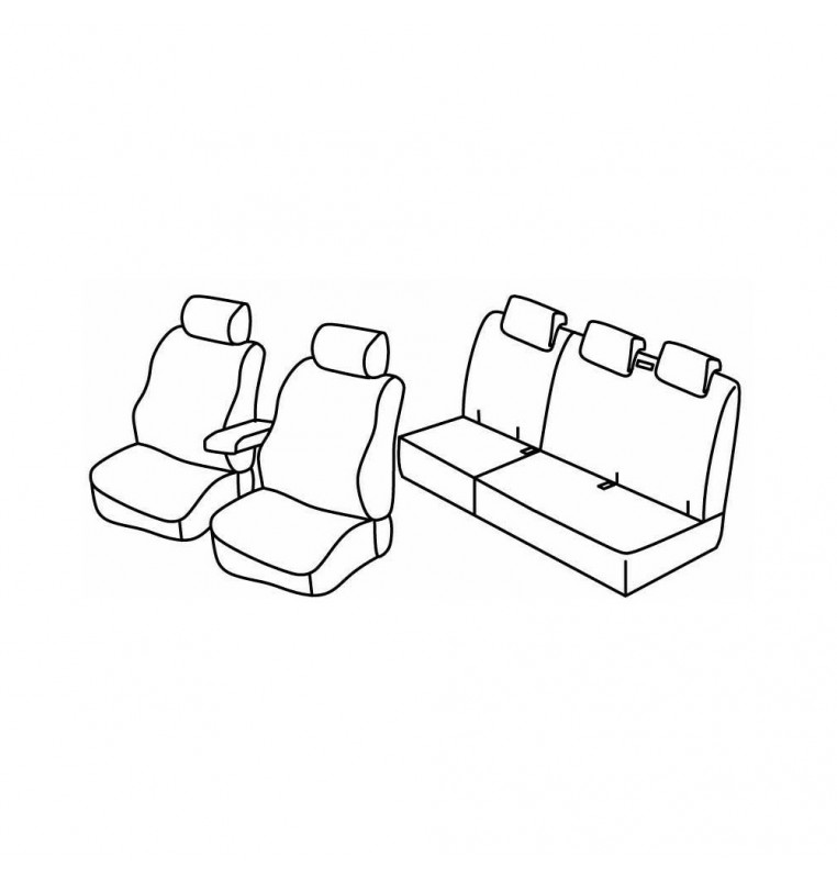 Set coprisedili Superior - Nocciola - compatibile per Renault Kangoo 5p (02/08>05/21) Maxi