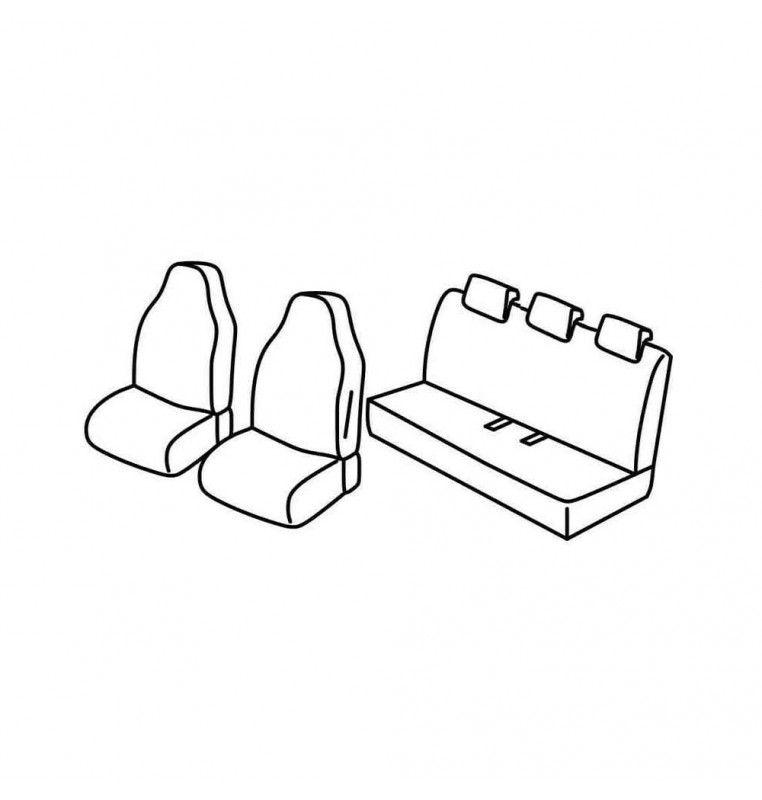 Set coprisedili Superior - Nocciola - compatibile per Renault Zoe (04/13>11/19)