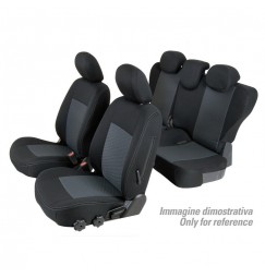 Set coprisedili Superior - Nero/Grigio - compatibile per Seat Leon 5p (01/13>05/20) Reference Sport