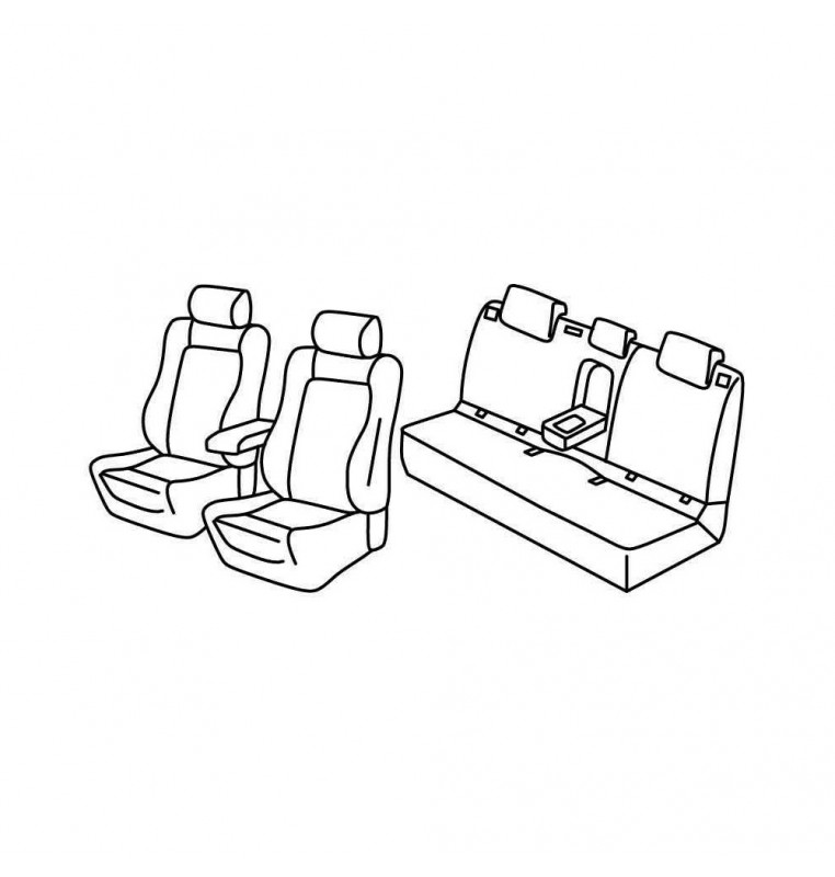 Set coprisedili Superior - Nocciola - compatibile per Seat Leon 5p (01/13>05/20) FR - Seat Leon ST (01/14>05/20) FR