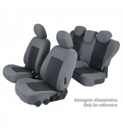 Set coprisedili Superior - Grigio/Nero - compatibile per Seat Leon 5p (01/13>05/20) FR - Seat Leon ST (01/14>05/20) FR