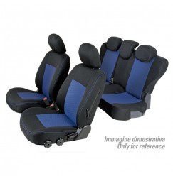 Set coprisedili Superior - Nero/Blu - compatibile per Seat Leon 5p (01/13>05/20) FR - Seat Leon ST (01/14>05/20) FR