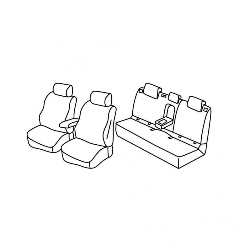 Set coprisedili Superior - Nocciola - compatibile per Seat Leon 5p (01/13>05/20)