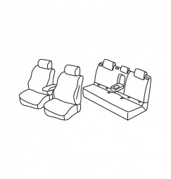 Set coprisedili Superior - Nero/Grigio - compatibile per Seat Leon 5p (01/13>05/20)