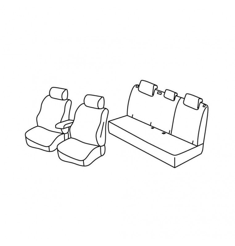 Set coprisedili Superior - Nero/Grigio - compatibile per Seat Leon 5p (06/20>)