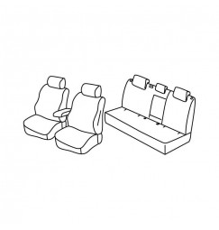 Set coprisedili Superior - Grigio/Nero - compatibile per Seat Leon 5p (06/20>)