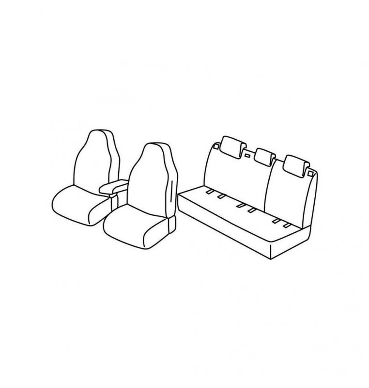 Set coprisedili Superior - Beige - compatibile per Skoda Fabia 5p (02/15>08/21) Ambition Plus