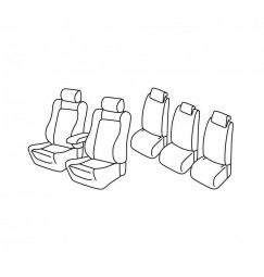 Set coprisedili Superior - Beige - compatibile per Skoda Roomster (09/06>10/15) Sport