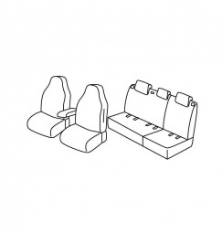 Set coprisedili Superior - Beige - compatibile per Skoda Fabia Wagon (04/15>08/22) Ambition Plus