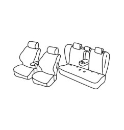 Set coprisedili Superior - Beige - compatibile per Skoda Scala 5p (06/19>)