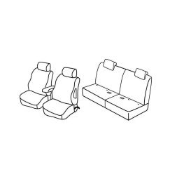 Set coprisedili Superior - Nocciola - compatibile per Suzuki Grand Vitara 3p (10/05>03/15) dal 2009