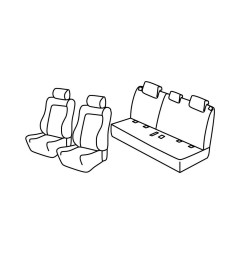 Set coprisedili Superior - Grigio/Nero - compatibile per Suzuki Vitara 5p (04/15>) Elegance