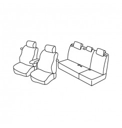 Set coprisedili Superior - Beige - compatibile per Toyota Auris 3p (04/07>11/12)