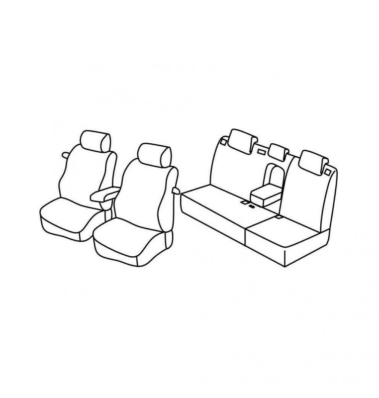 Set coprisedili Superior - Nocciola - compatibile per Toyota Auris 3p (04/07>11/12)