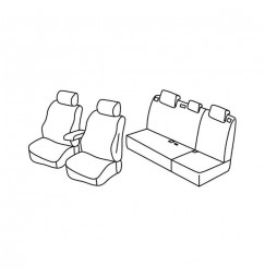 Set coprisedili Superior - Beige - compatibile per Toyota Auris 5p (04/07>11/12)