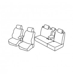 Set coprisedili Superior - Beige - compatibile per Toyota Auris 5p (04/07>11/12)