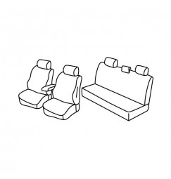 Set coprisedili Superior - Beige - compatibile per Toyota Hilux Pick-Up (06/16>09/20)