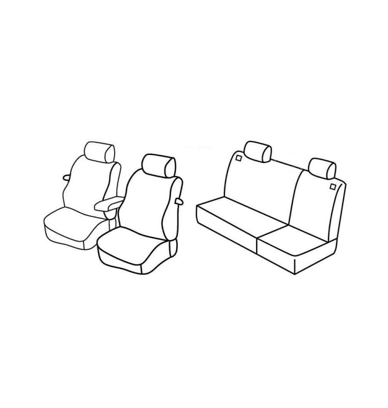 Set coprisedili Superior - Nero/Grigio - compatibile per Volkswagen Golf IV 3p (10/97>10/03) fino al 1999