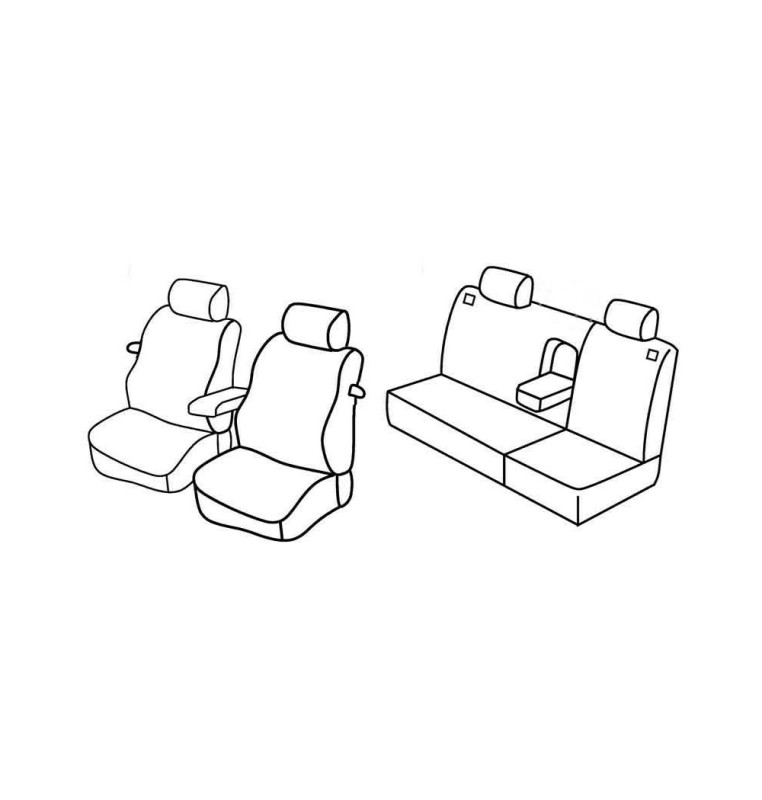 Set coprisedili Superior - Grigio/Nero - compatibile per Volkswagen Golf IV 3p (10/97>10/03) fino al 1999