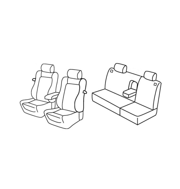 Set coprisedili Superior - Nocciola - compatibile per Volkswagen Golf IV 3p (10/97>10/03) fino al 1999