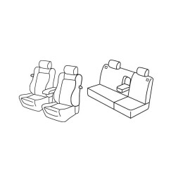 Set coprisedili Superior - Grigio/Nero - compatibile per Volkswagen Golf IV 3p (10/97>10/03) fino al 1999