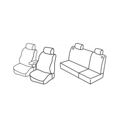 Set coprisedili Superior - Nero/Grigio - compatibile per Volkswagen Golf IV 5p (10/97>10/03) fino al 1999