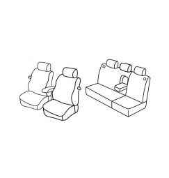 Set coprisedili Superior - Nocciola - compatibile per Volkswagen Golf IV 3p (10/97>10/03) dal 2000