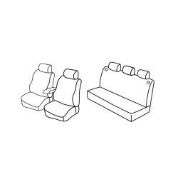 Set coprisedili Superior - Nero/Grigio - compatibile per Volkswagen Golf IV 5p (10/97>10/03) dal 2000