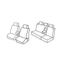 Set coprisedili Superior - Grigio/Nero - compatibile per Volkswagen Golf IV 5p (10/97>10/03) dal 2000