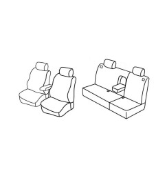 Set coprisedili Superior - Nocciola - compatibile per Volkswagen Golf IV Variant (04/99>05/06) fino al 1999