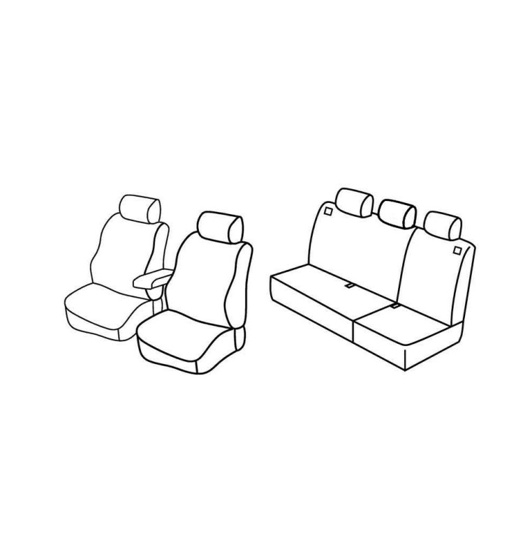 Set coprisedili Superior - Nocciola - compatibile per Volkswagen Golf IV Variant (04/99>05/06) dal 2000