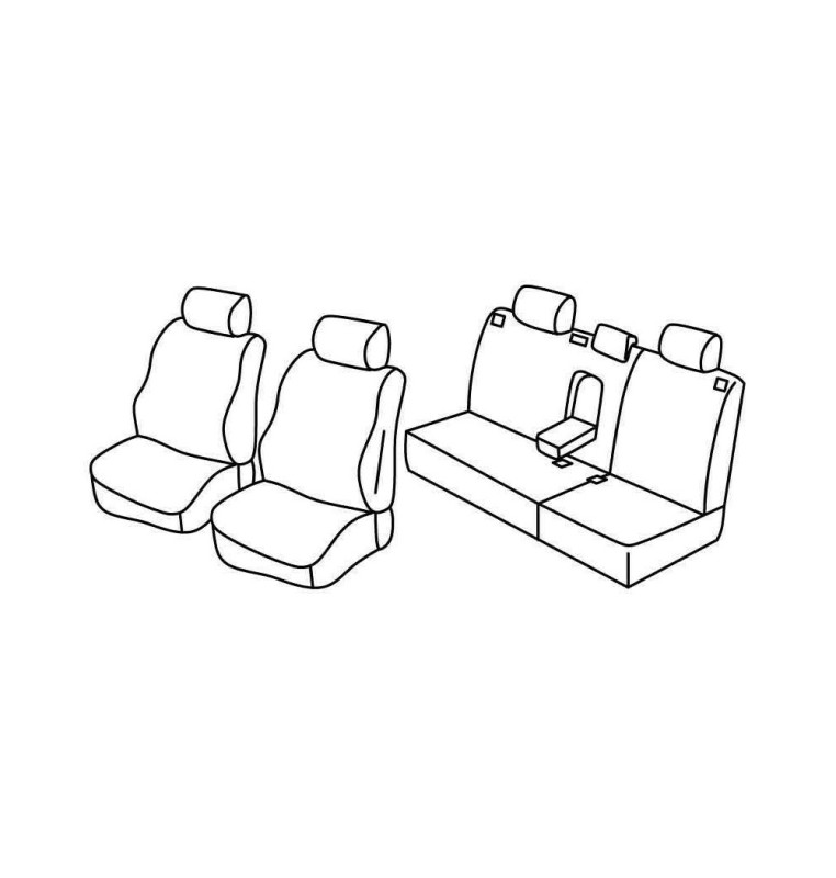 Set coprisedili Superior - Beige - compatibile per Volkswagen Polo 5p (11/01>08/09)