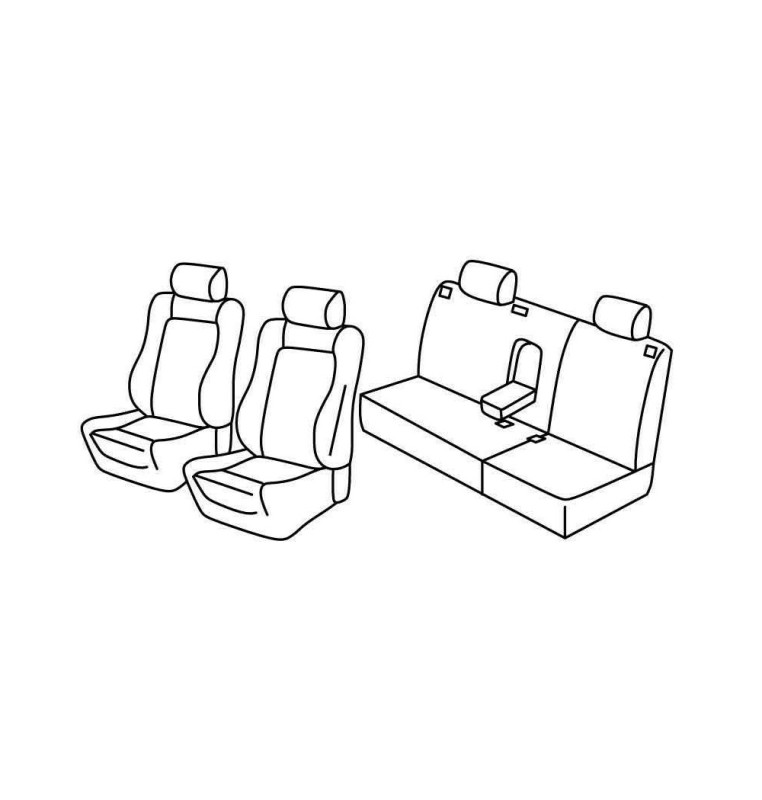 Set coprisedili Superior - Nocciola - compatibile per Volkswagen Polo 5p (11/01>08/09)