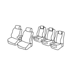 Set coprisedili Superior - Beige - compatibile per Volkswagen Sharan (10/10>07/20) Trendline