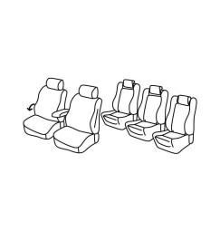 Set coprisedili Superior - Beige - compatibile per Volkswagen Sharan (10/10>07/20) Trendline