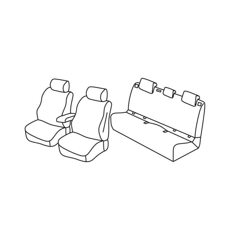 Set coprisedili Superior - Grigio/Nero - compatibile per Volkswagen Polo 5p (10/17>) Trendline